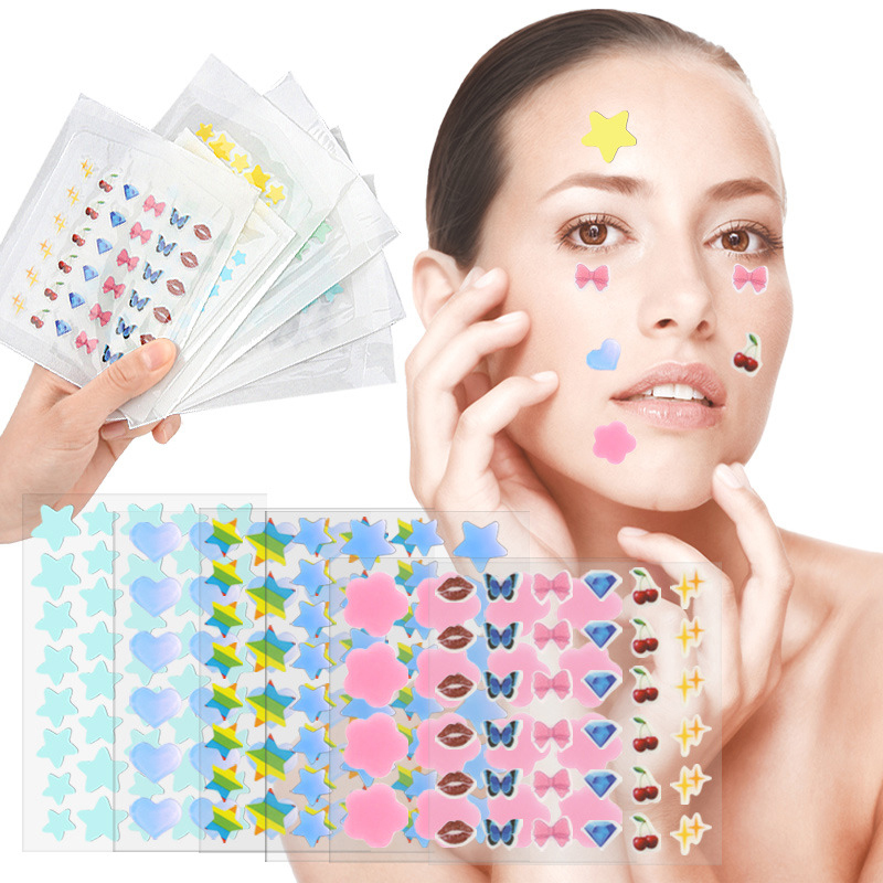 Beauty With Makeup - Kolorowe, kreskówkowe plastry na trądzik, naklejki